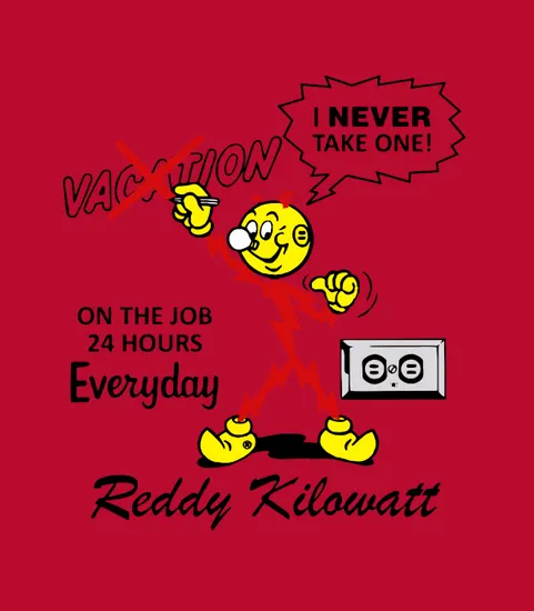 Reddy Kilowatt Electric Decal