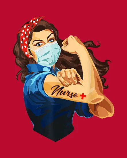 Rosie The Riveter Woman Nurse