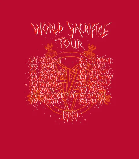 2 Side Limited Edition Slayer World Sacrifice Tour