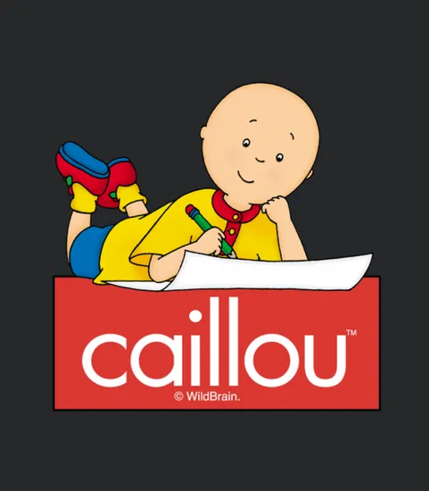 Caillou Writing With The Official Logo