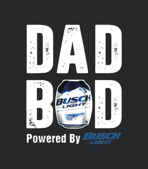 Dad Bod Powered By Drink Beer Tee Busc Light Fun Fathers Day