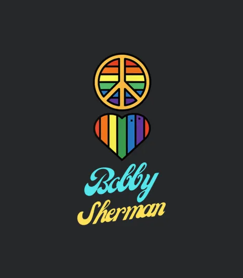 Peace Love Bobby Sherman 60s 70s Groovy Greeting Rainbows