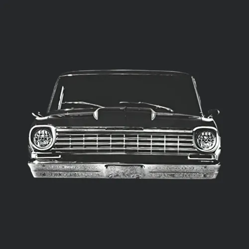 1964 Chevy Nova Ss Front Grill View Silhouette