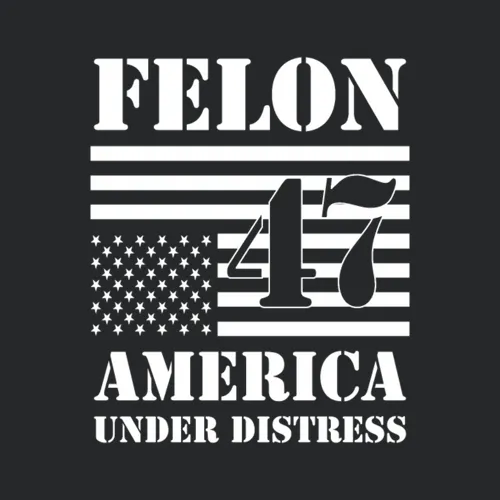 Felon 47 Flag America Under Distress