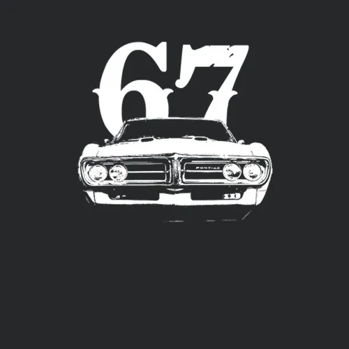 1967 Firebird Grill View With Year Faded Black