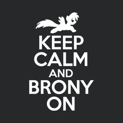 Keep Calm And My Little Brony On Funny Retro Cartoon Pony