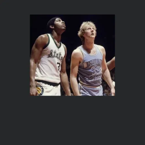 Magic Johnson Larry Bird College Days Basketball Legends Fan