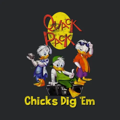 Quack Pack Chicks Dig Em 90s Duck Tv Show Cartoon Worn T Shi