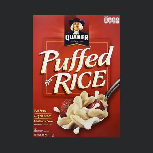 Quaker Puffed Rice Box Greatest Cereal Of All Time Breakfast Fan Foodie