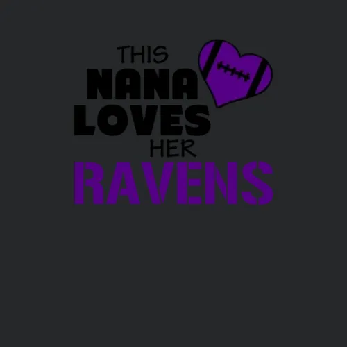 This Nana Loves Her Ravens Football Baltimore Ravens Team Colors Ladies