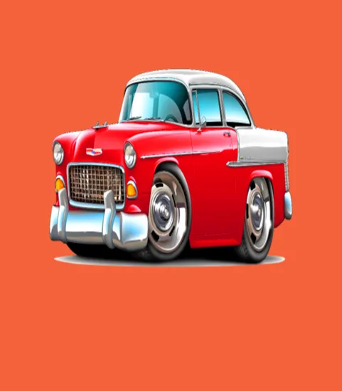 1955 Chevy Belair Red Car Mens Premium