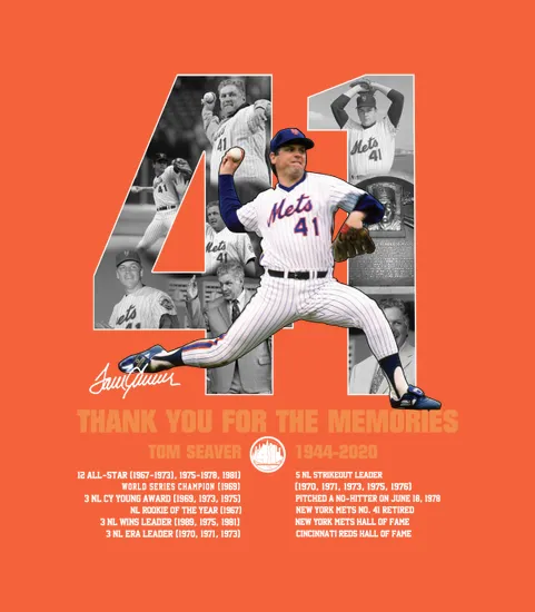 41 Tom Seaver 1944 2020 Thank You For The Memories Signature
