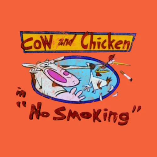 Cow And Chicken No Smoking 90s Cartoon