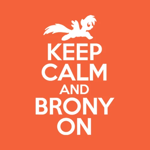 Keep Calm And My Little Brony On Funny Retro Cartoon Pony