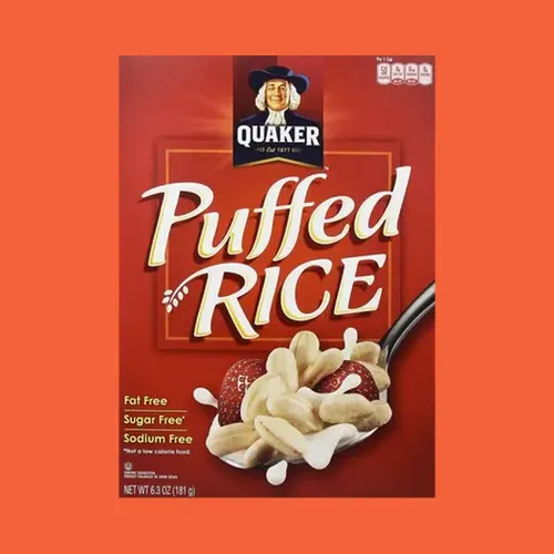 Quaker Puffed Rice Box Greatest Cereal Of All Time Breakfast Fan Foodie