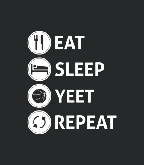 Eat Sleep Yeet Repeat Basketball Shirt