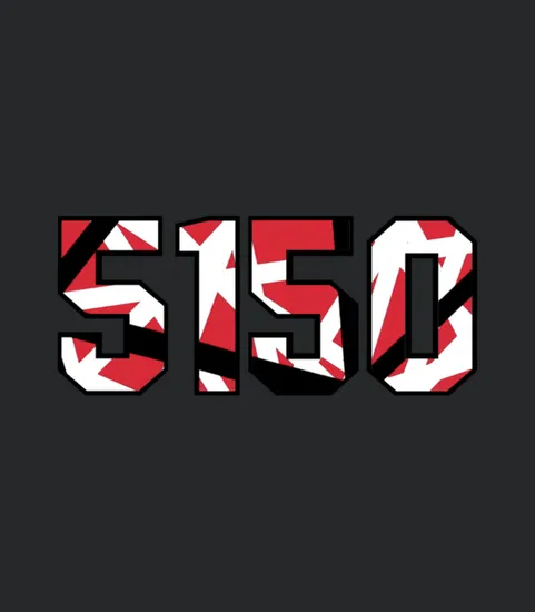 5150 E V H Guitar Inspired Illustration Stars