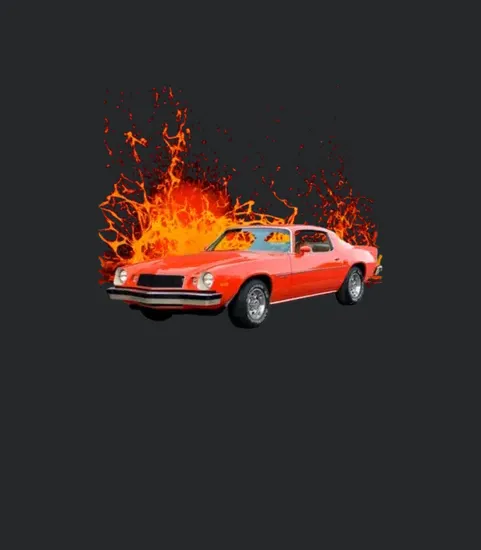 1976 Chevy Camaro In Our Lava Series On Back