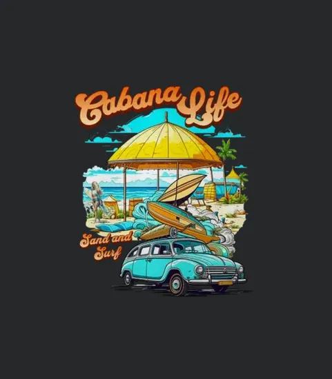 Cabana Life Summer Beach And Surfing