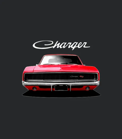 1968 Dodge Charger Rt Front Red