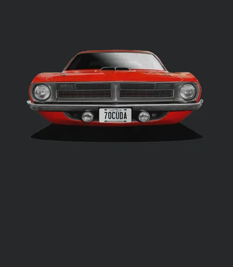 1970 Plymouth Cuda Front Red