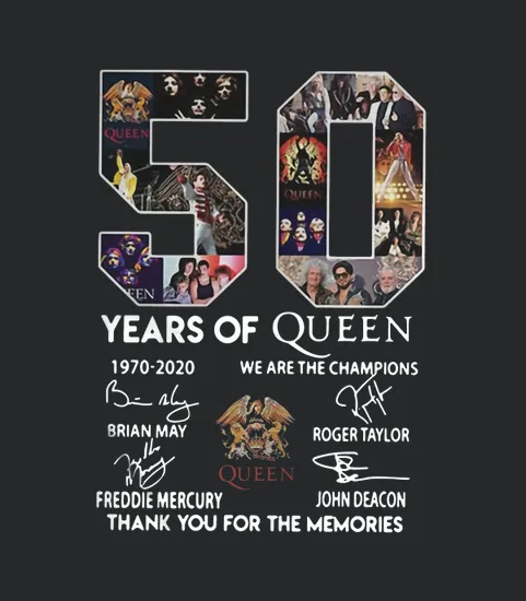50 Years Of Queen 1970 2020 We Are The Champions Thank You For The Memories