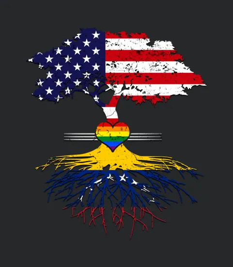 American Grown Venezuela Roots Gay Heart Lgbt Pride 2020