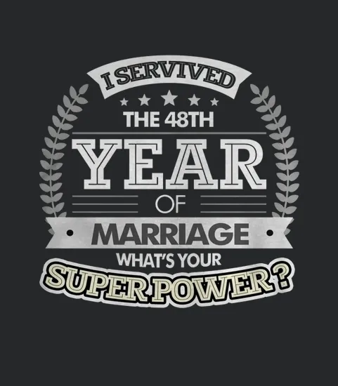 Anniversary Gift 48th 48 Years Wedding Marriage