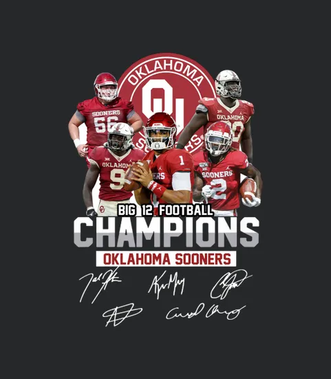 Big 12 Football Champions Oklahoma Ma Sooners Signatures