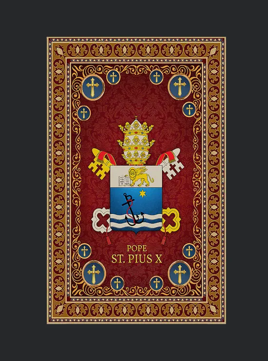 Blanket Pope St Pius X Coat Of Arms Blankets