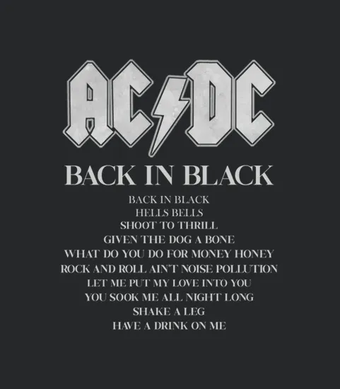 017 Acdc Back In Black Tour Two Side