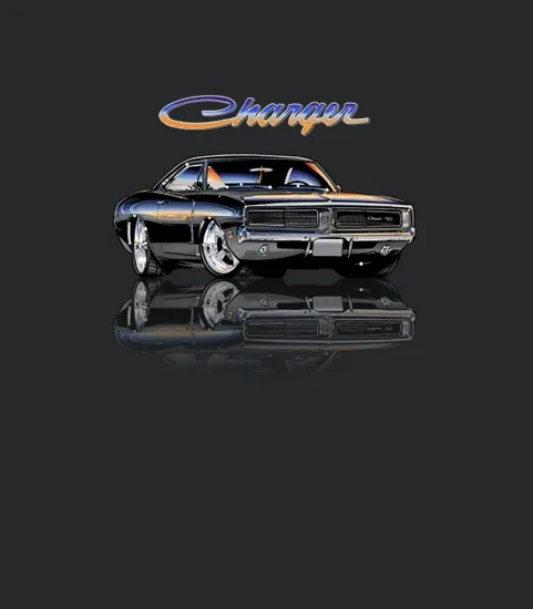 1969 Black Dodge Charger Andamp Script