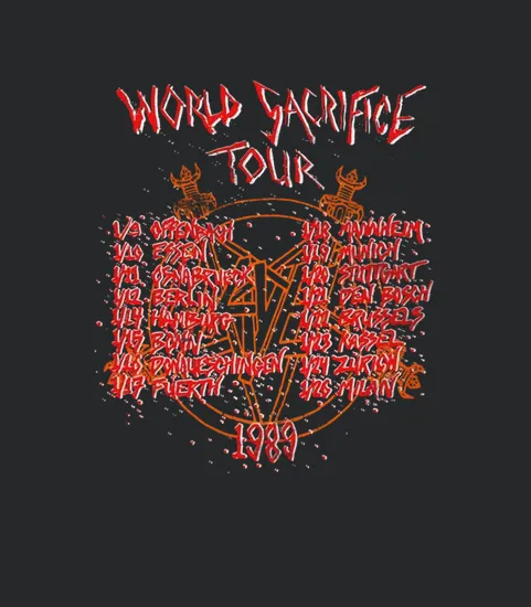 2 Side Limited Edition Slayer World Sacrifice Tour