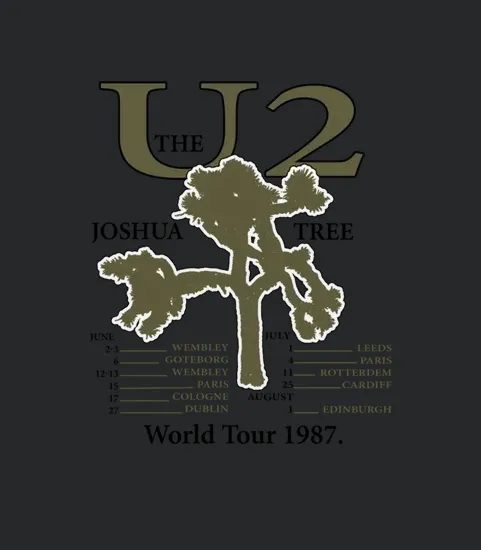 2 Side Limited Edition U2 Band Live The Joshua Tree World Tour 1987