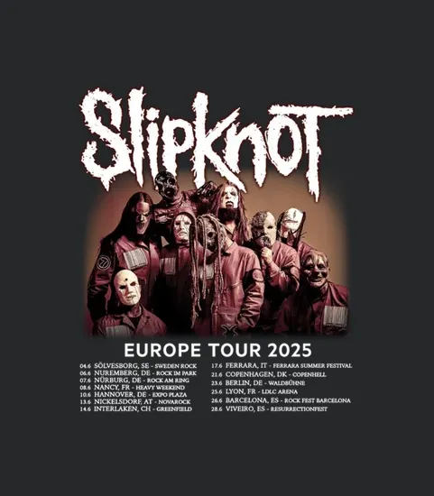 2 Sided Slipknot Europe Tour 2025