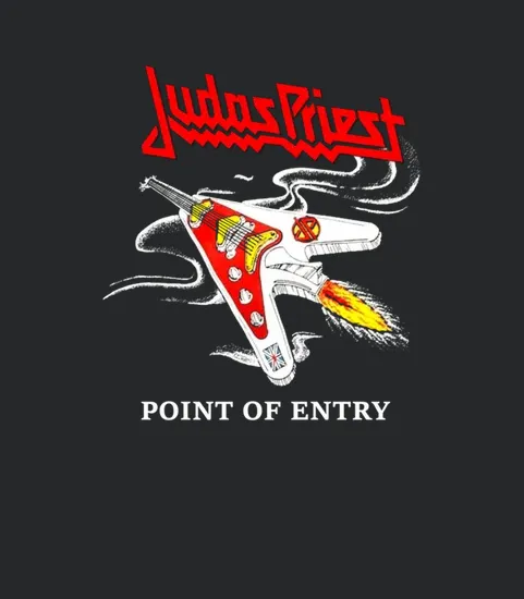 2sides Judas Priest 1981 World Wide Blitz Tour Black Double Sided