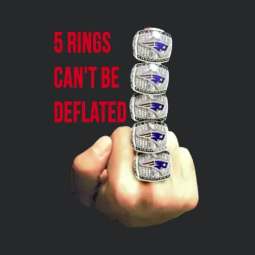 5 Rings Cant Be Deflated Tom Brady New England Patriots Super Bowl Goat
