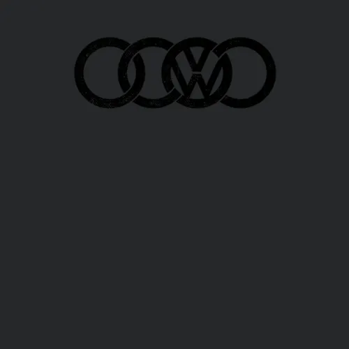 Audi Volkswagen Mashup Automobile Car Parts Cool Distressed Brand Logo Emblem White Font