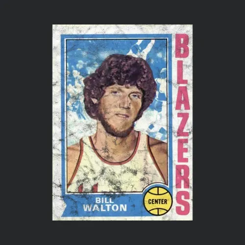 Bill Walton 1974 Retro Sports Basketball Collectors Card Fan Worn
