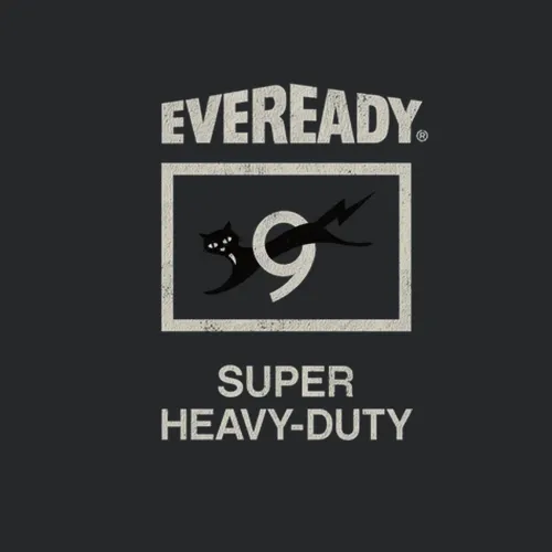Eveready Black Cat 9 Nine Lives Retro Battery Power Logo
