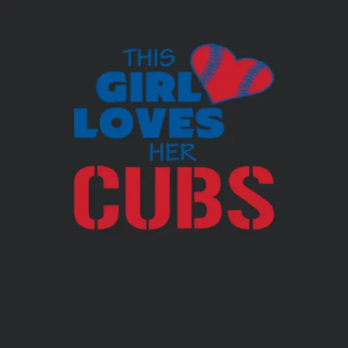This Girl Loves Her Cubs Baseball Chicago Cubs Team Colors Ladies