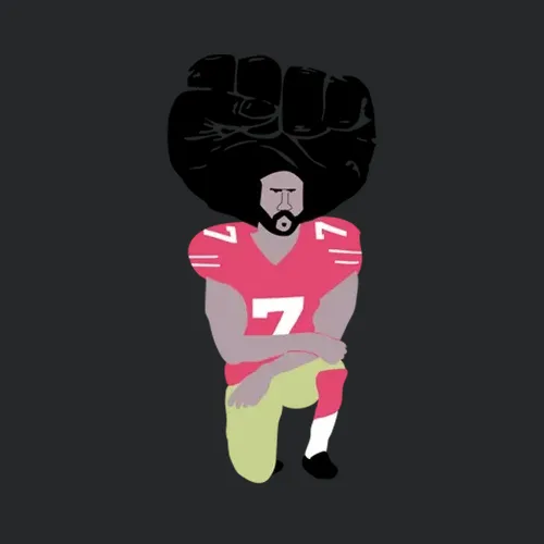 Colin Kaepernick Fist Afro Black Lives Matter Football Player Fan