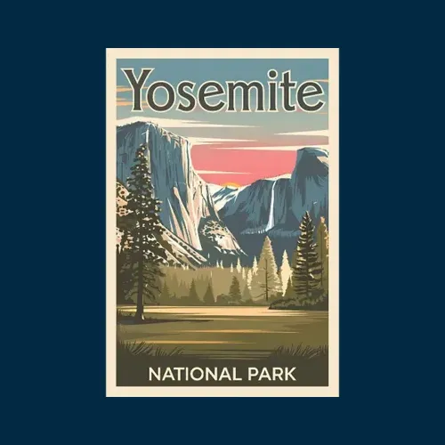 Yosemite National Park Retro Souvenir