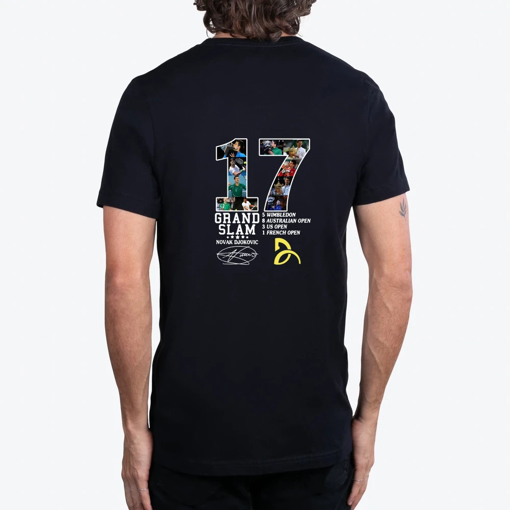 17 Grand Slam Novak Djokovic Logo Signature