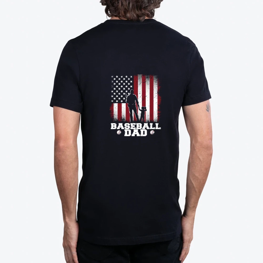 Baseball Dad Usa Flag Baseball Dad Father Day