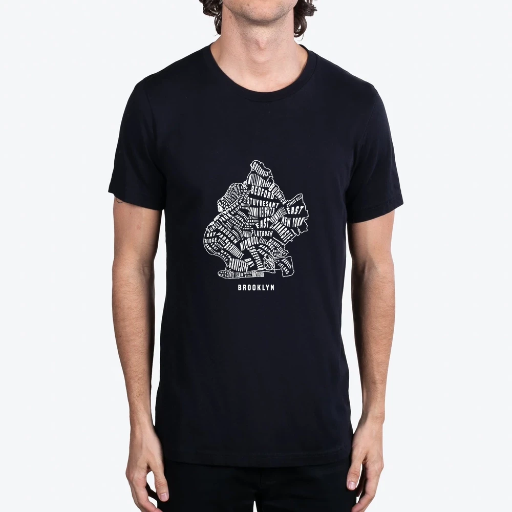 Brooklyn Map Brooklyn Souvenir Tee Areas Of Nyc