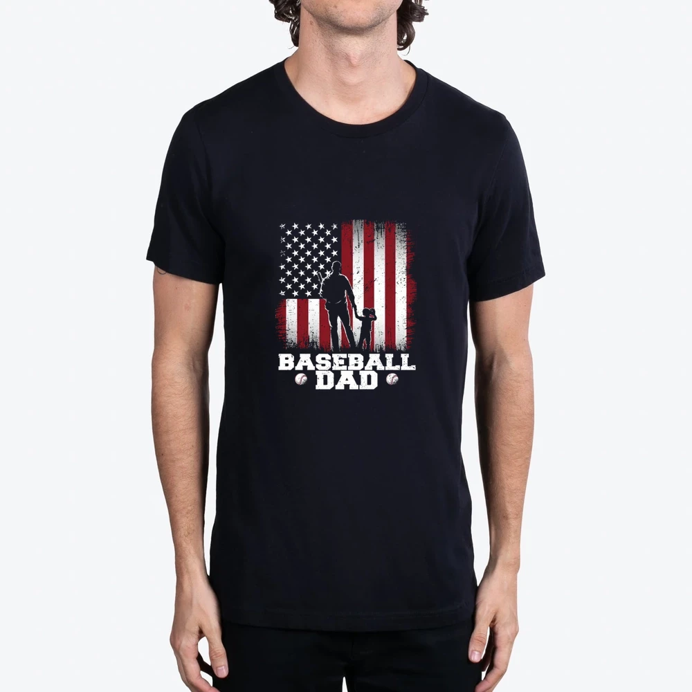 Baseball Dad Usa Flag Baseball Dad Father Day