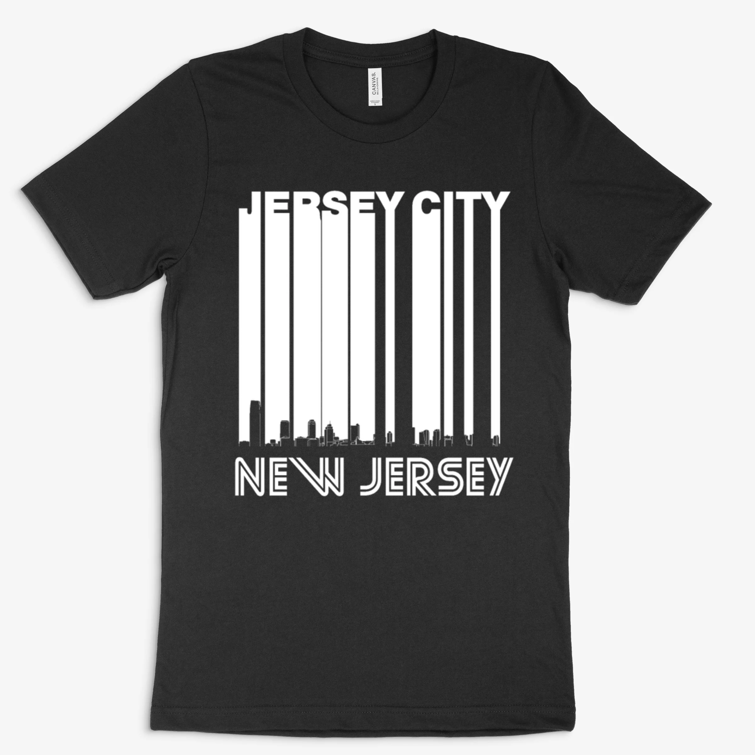 Retro Jersey City New Jersey Skyline