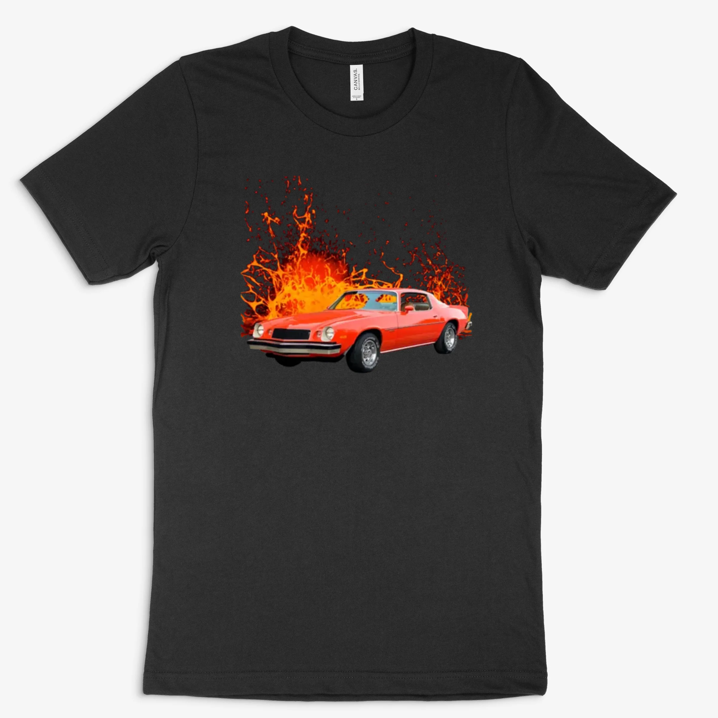 1976 Chevy Camaro In Our Lava Series On Back