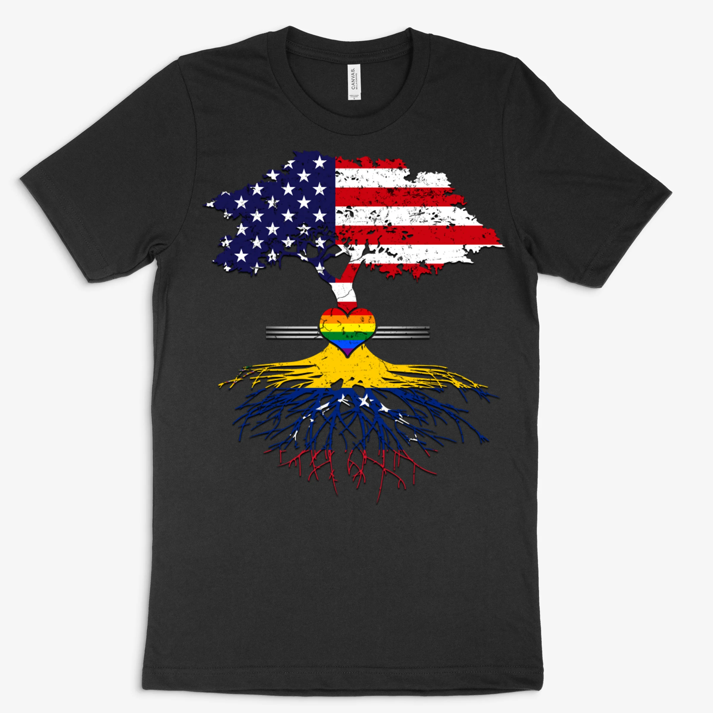 American Grown Venezuela Roots Gay Heart Lgbt Pride 2020